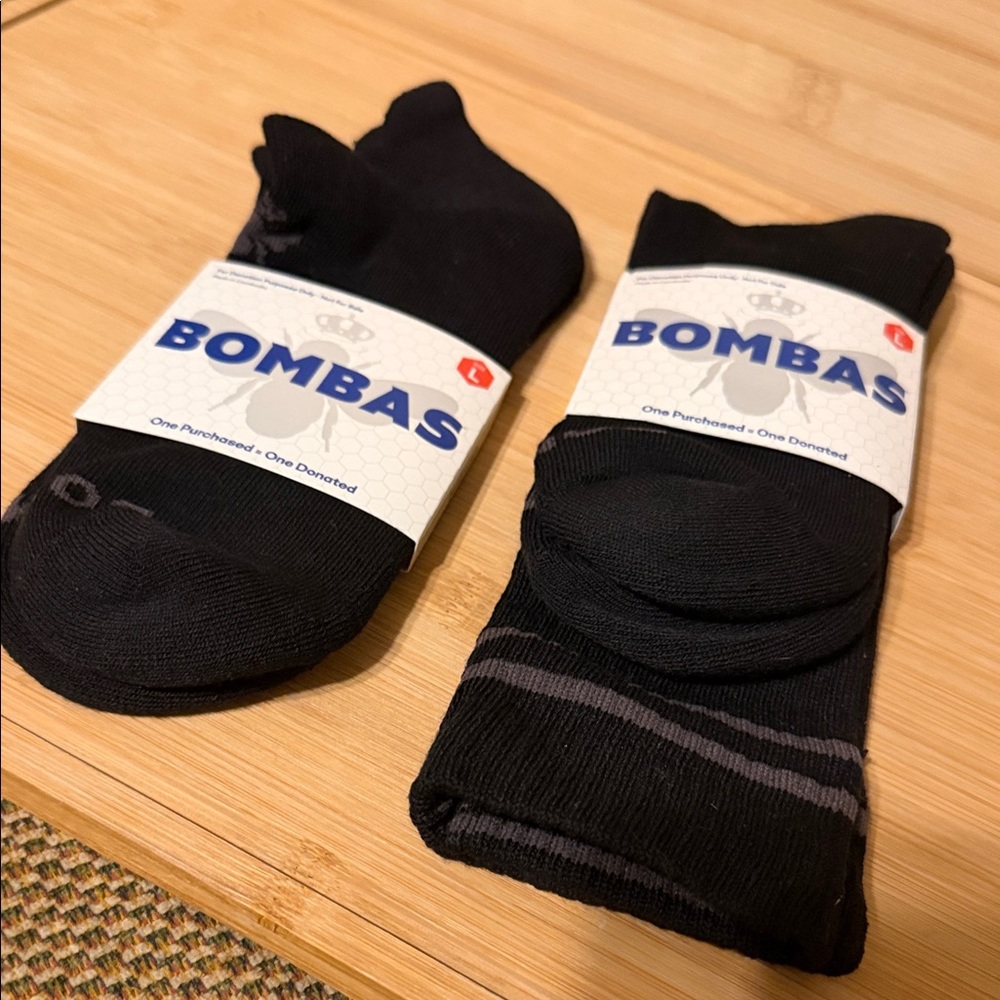 Bombas Black No-Show & Crew Sock 2-Pack